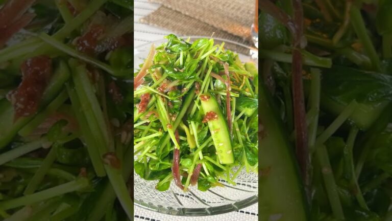 豆苗ときゅうりのさっぱり梅ポンサラダ ☀️（材料はコメント欄にて）#shorts