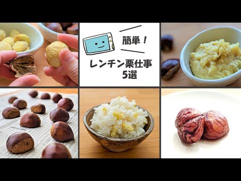 栗の皮を簡単にむく方法・栗の保存法ほかレンジで簡単な栗レシピ【レンチン食堂】