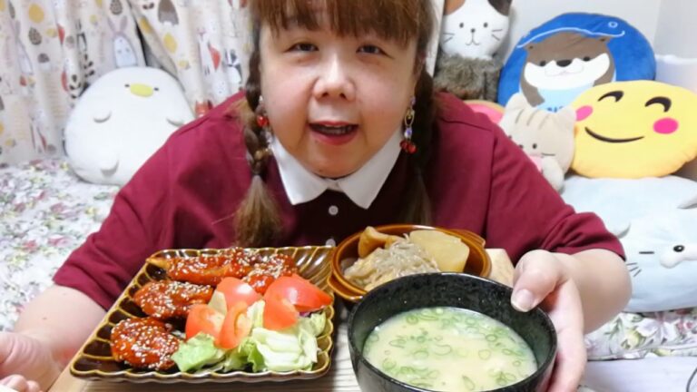 【アラフィフおでぶ】晩御飯に手羽先のヤンニョム&大根と厚揚げの煮物を食べる！😋