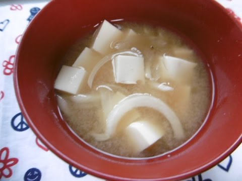【レシピ】豆腐とたまねぎの味噌汁♪