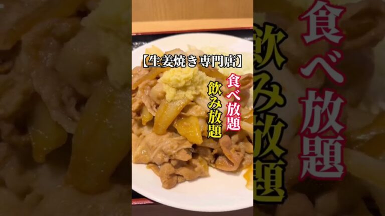大久保【生姜焼き専門店の食べ放題飲み放題がヤバい！】