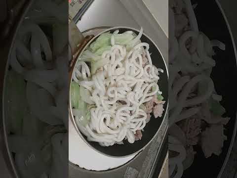 アラサー男子がめんつゆで焼きうどん作ってみた#shorts
