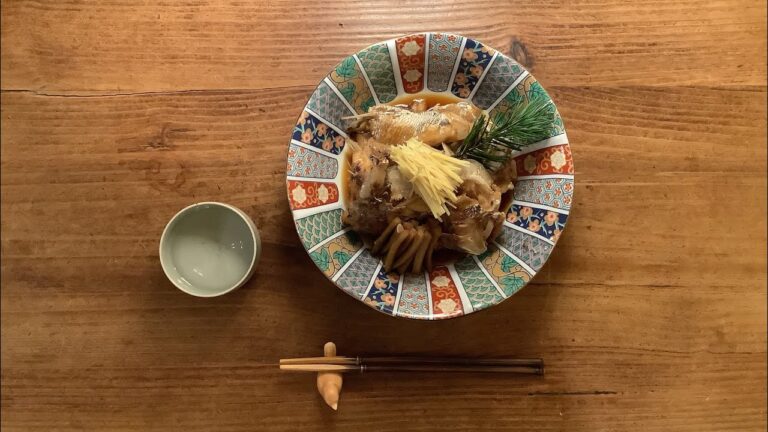 鯛の頭炊き【鯛の頭とごぼうの煮付け】〜料亭風和食おつまみ〜