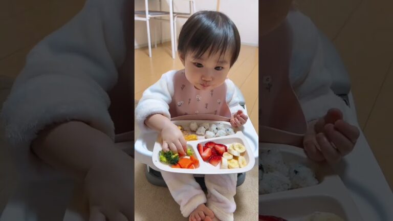 Part①【昨日のディナー】1歳1ヶ月の夜ご飯🍽  豆腐ハンバーグ&枝豆入り卵焼き&すりごま小にぎり