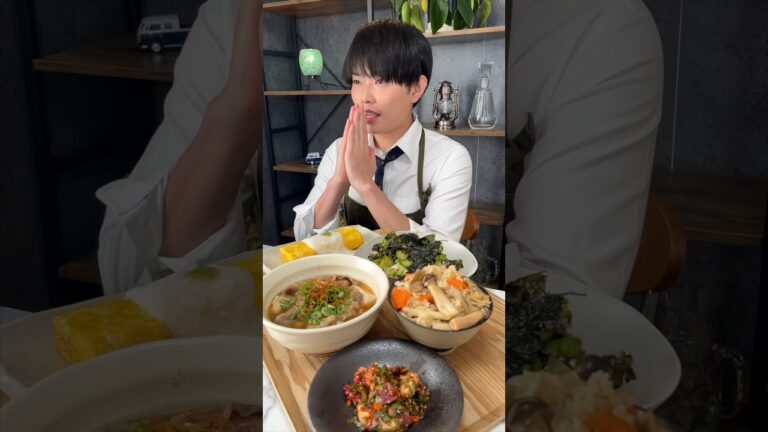 仕事終わりに作る肉吸い定食✨#shorts