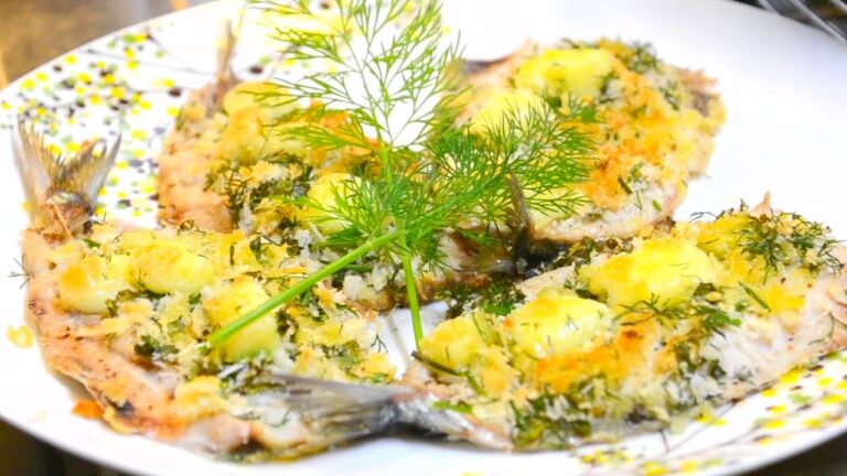 イワシの食べ方：イワシのハーブパン粉焼　　How to make grilled sardines with herbs