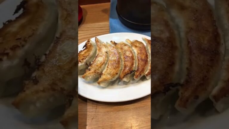 【餃子】中華料理 新雅　江戸川橋駅　これで600円は高すぎますが、、皮サク、中トロこれは贅沢餃子ですね。