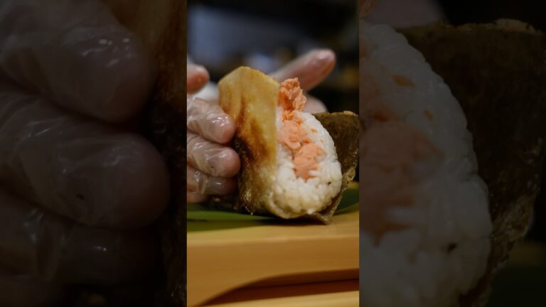 鮭の皮でおむすび作ってみた🍙🐟