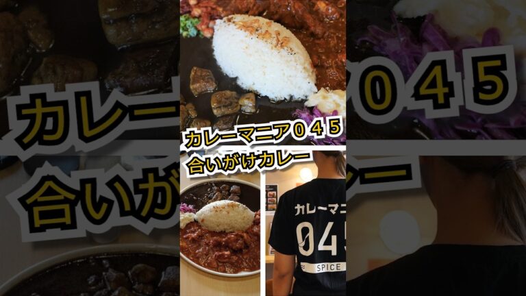 横浜の実力派【カレーマニア045】2色のカレーを合掛けにビーフの黒とチキンのレッド　＃横浜　＃グルメ　＃カレー　＃アジアン　＃スパイス　＃洋食　＃ランチ　＃ディナー　＃カレーマニア　＃045 ＃野毛　