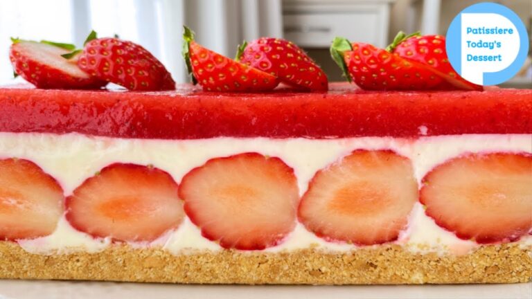 【いちごたっぷり】苺のレアチーズケーキの作り方 生クリームなしで簡単！