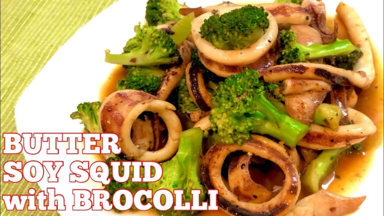 BUTTER SOY SQUID with BROCOLLI | ブロッコリー入れイカのバター醤油焼