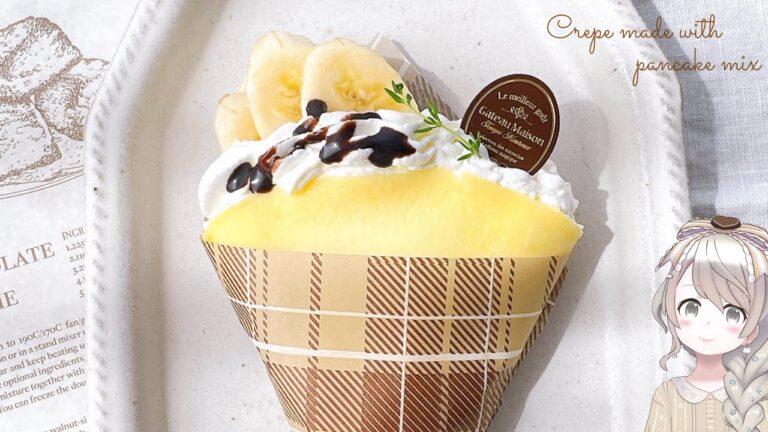 【レンジ1分30秒】ホットケーキミックス＆レンジで簡単！もちもちクレープの作り方♡材料3つ！