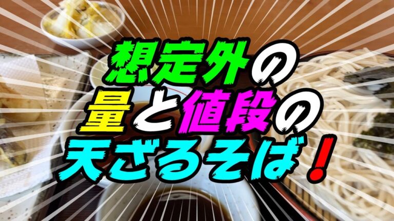 【釧路の蕎麦】想定外の天ぷらの量と低価格の天ざる蕎麦！【釧路市　薮そば百味庵鳥取店】