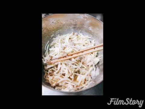 もやしとしめじのかき揚げ