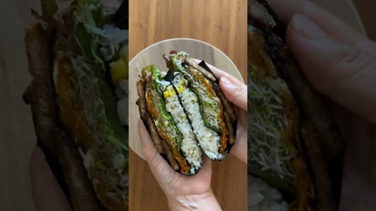 おにぎらず🍙 #おにぎり #おにぎらず #ヴィーガン #おからこんにゃく #vegan #簡単レシピ