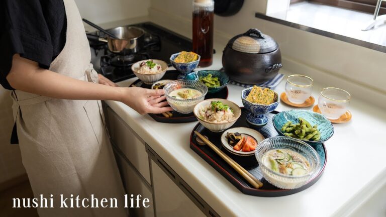 # 117 夏の和定食と焼きたてパン, おうち時間が楽しくなるご飯【暮らしと食のvlog】: Homemade Summer Treats