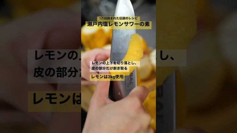 ［失敗しない］瀬戸内塩レモンサワーの素レシピ