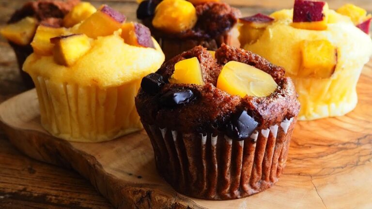 【ホットケーキミックスで作る】Steamed sweet potato and chestnut bread/さつまいもと栗の蒸しパンの作り方【メープル/チョコレート】