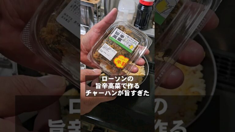 ローソンの辛子高菜を使ったチャーハンが今までで1番旨かった件！