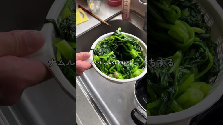 焼肉屋のほうれん草のナムルを作り置きしておくと想像以上に便利 #shotrs