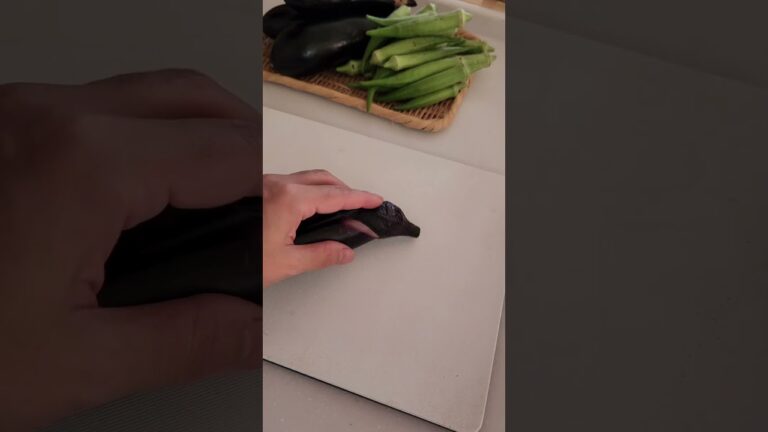 これでムダなし！ナスとオクラの賢い切り方 #なす #オクラ #野菜ソムリエ #管理栄養士 #食品ロス削減