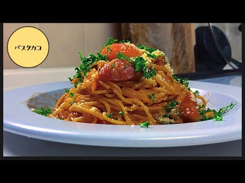 レンジでナポリタンを作る。