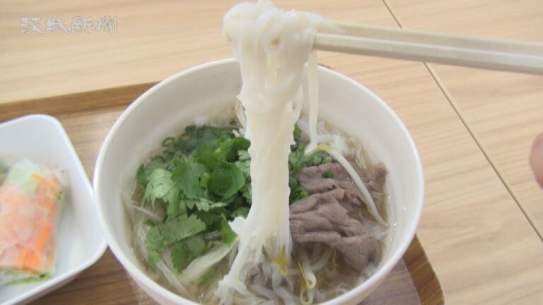 潮来産コメを使用した生麺のフォーを販売 道の駅いたこ