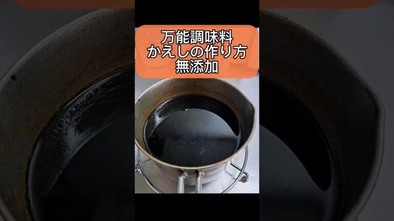 めんつゆの代用品　万能調味料　かえしの作り方　無添加調味料を使用しています  #料理 #調味料#shorts