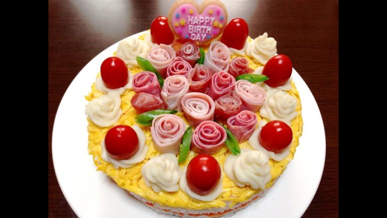 誕生日のばら寿司ケーキ　　Birthday　Sushi　Cake