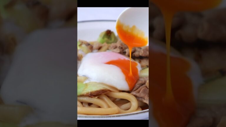 【すき焼きうどん】調味料3つだけ！#冷凍うどん #すき焼きうどん #夏休み