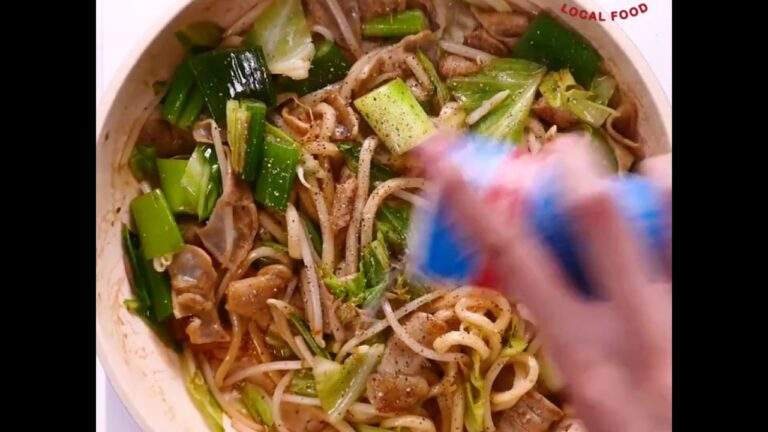 【ご当地料理】ホルモンうどん（岡山県）の作り方