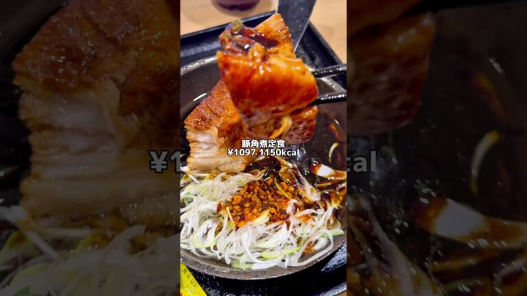 美味しい！とSNSで話題の吉野家の豚角煮定食を食べた正直な感想は…⁉️8月1日吉野家から新発売 豚角煮定食 #吉野家 #豚角煮 #豚角煮定食 #定食 #飯テロ