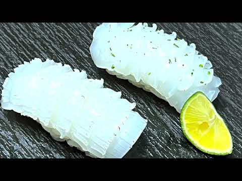 アオリイカ握り　2種の飾り包丁#29-1