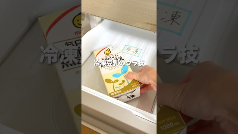 【最後が衝撃‼️💥】冷凍豆乳のウラ技3選！ #冷凍豆乳 #豆乳アレンジ