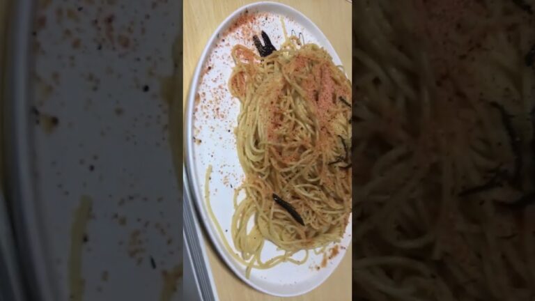 豚の餌　糖尿病128日目　朝ごはん　たらこパスタ　#生活習慣病 #デブ #高血圧 #糖尿病 糖尿病 食事 レシピ 糖尿病 食事 レシピ #糖尿病 #食事 #レシピ