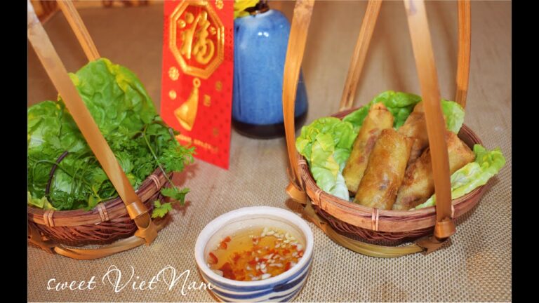 how to make Vietnamese crispy spring rolls - ベトナムの揚げ春巻き - sweet Viet Nam