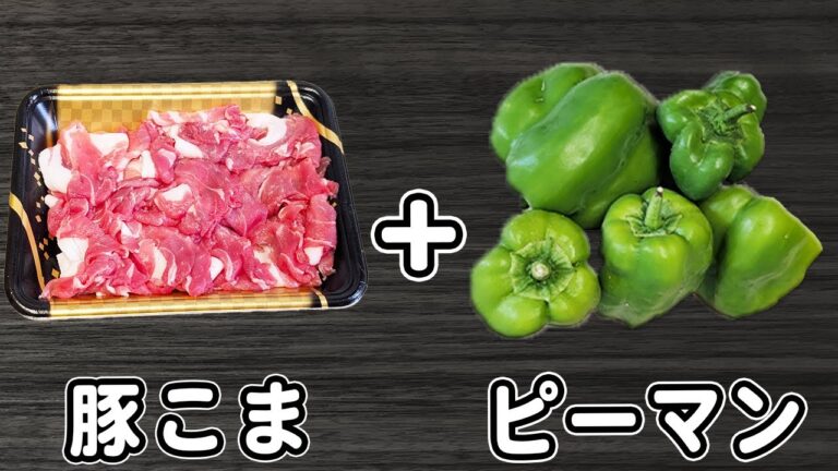 【豚こま肉とピーマンのレシピ】切って炒めるだけ！簡単で箸が止まらない程美味しいレシピ　炒め物おかず