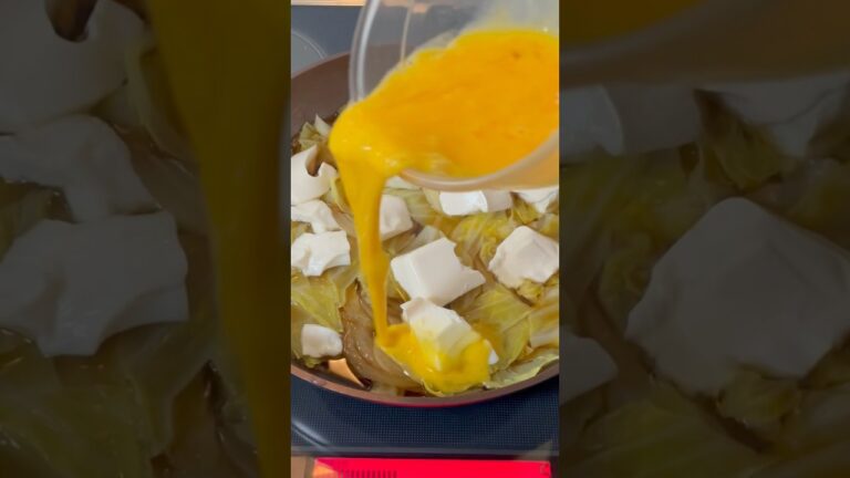 キャベツと豆腐の卵とじ#cooking #料理 #朝ごはん