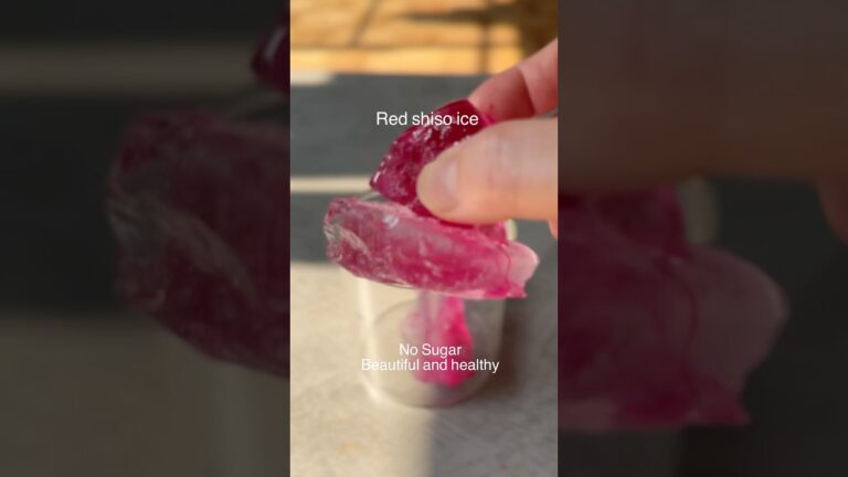 #紫蘇 氷　凍らせるだけノンシュガーでも色で癒され疲労回復　#砂糖抜き#vegan#赤紫蘇