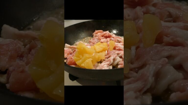 りんごの旨み！豚肉とりんごのコンポートの炒め物　#料理  #簡単ごはん
