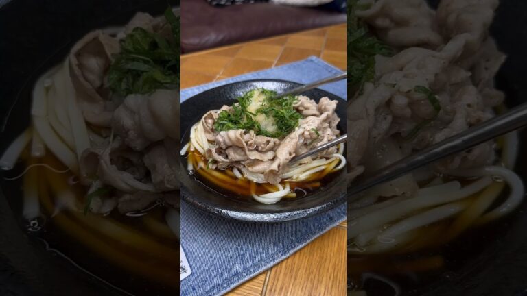 豚バラ冷やしうどんが最高すぎる