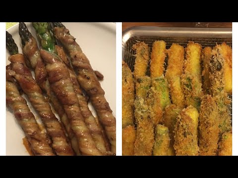 【夕ご飯】アスパラフライと肉巻き