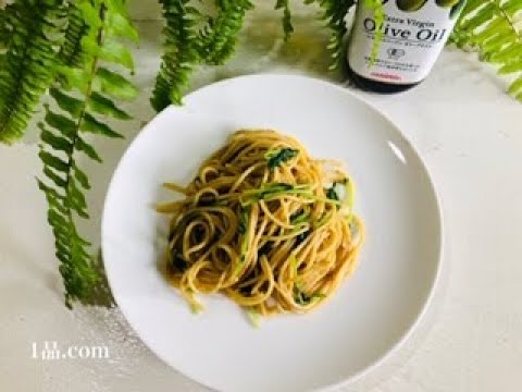 豆苗と海苔の混ぜるだけ冷製パスタ♪