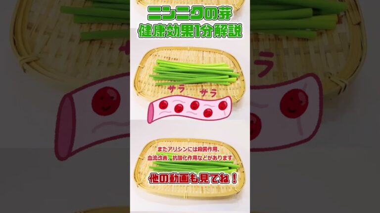 【ゆっくり解説】ニンニクの芽の栄養を1分で解説 #shorts
