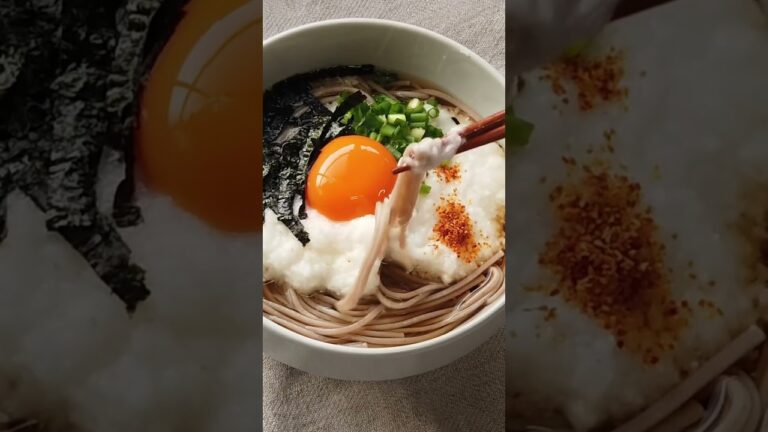 とろろ月見そばの作り方／中秋の名月／ばあちゃんの料理教室 #shorts