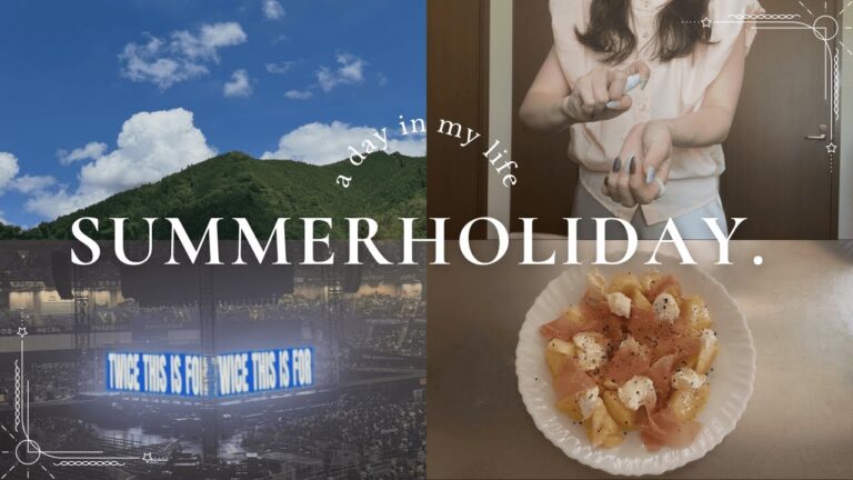 【日常vlog】28歳大阪OLの真夏最高vlog🌈🐠／天川村でエメラルドグリーンの川で遊ぶ／人生初のTWICEライブ💃💜／作り置きガパオライス🇹🇭／ちょっとおしゃれなお家イタリアン🍝🇮🇹