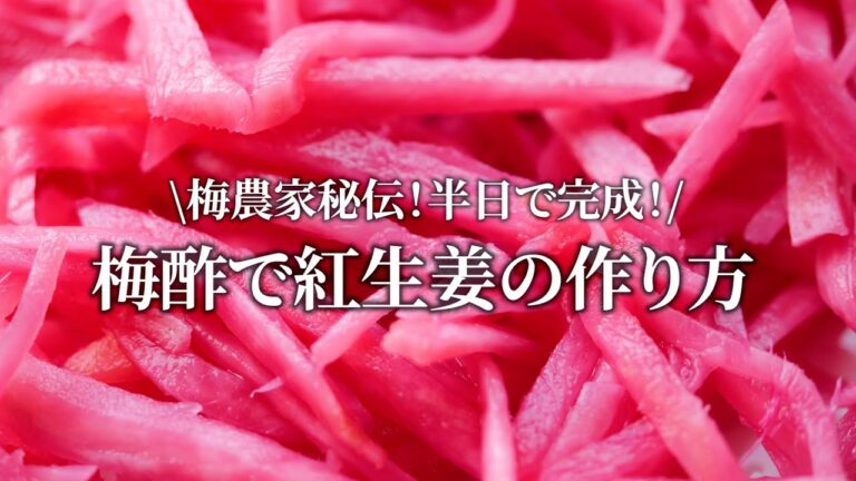 【梅酢活用】梅農家のあざやか紅生姜の作り方。無添加で綺麗に染まる、我が家の定番です