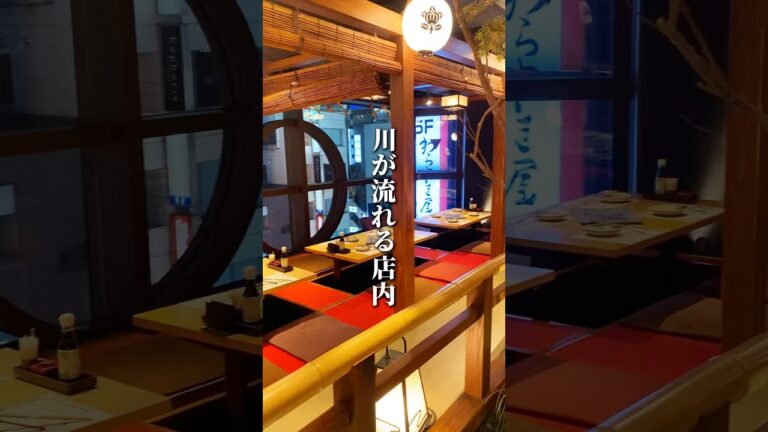 【鰻や鰹の藁焼き】川が流れる店内で土佐郷土料理を食す完全個室居酒屋#shorts #居酒屋 #海鮮