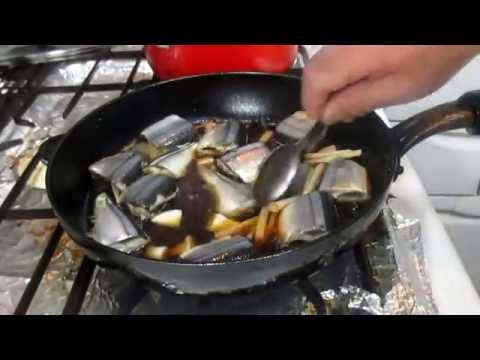 サンマのにんにく梅煮