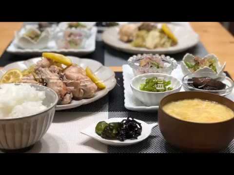 【手羽元とキャベツの塩レモン】2018/06/26 夕飯